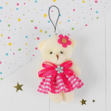 Suspension "Bear Flower on a skirt", color mix
