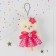 Suspension "Bear Flower on a skirt", color mix