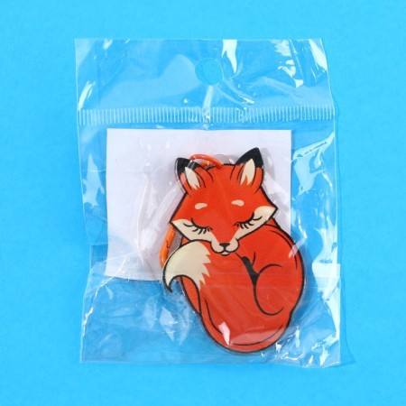 Acrylic “fox” keychain with carbine, 5.5 x 3.8 cm-5