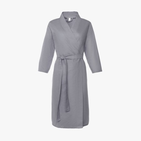 Women's waffle robe and I am 3/4 sleeve, size 46-48, gray, 100% cotton, 200g/m2-3
