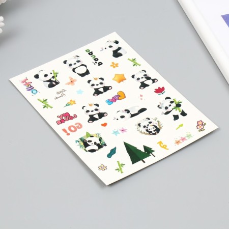 Tattoo on the body color "White Bears/Panda" MIX 24x14.5 cm-3