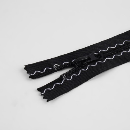 Lightning "Spiral", No. 5, non -proceeding, castle machine, 18 cm, black color-1