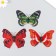 Magnet Plastic "Butterfly Double Wings" under textile shine mix 8.5x12 cm