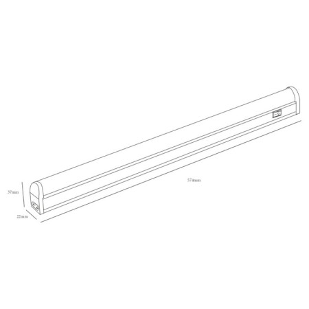 Linear LED lamp ERA LLLED-01, 574x22x37 mm, IP20, 8W, 700LM, 6500K, white-9