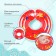 Circle of children's neck, for swimming, “let's swim”, from 1 month, two -chamber, with rattles