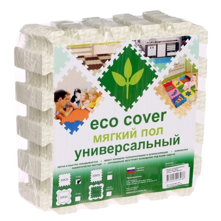 Soft floor universal, 33 × 33 cm, white color-5