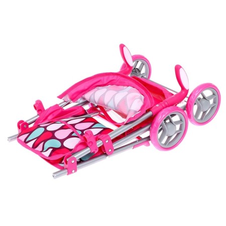 Stroller for dolls summer, with a roof, the handle is adjustable, metal-5