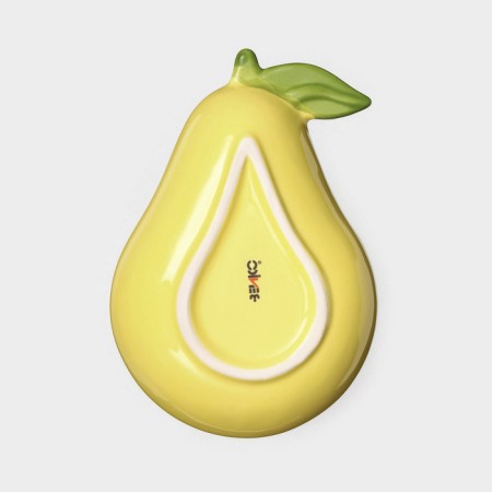 Ceramic “pear” plate, deep, yellow, 20.5 cm, 1 variety, Iran-3