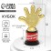 The award figure “Winner of the Competition”, five, Cup, plastic, gold, 6.5 x 10.5 x 4 cm.