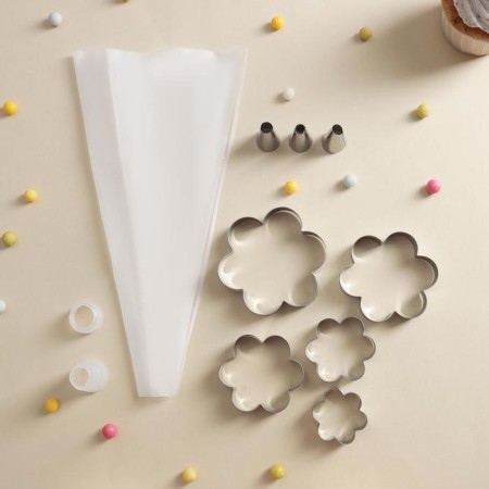 Set of confectionery "Lorien", 10 items: a baking form "Flower" 5 pcs, 3 nozzles, adapter, bag-6