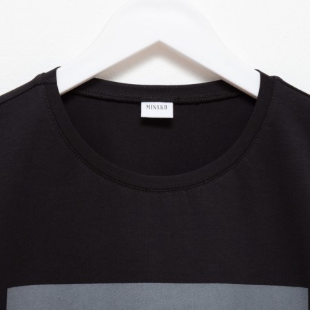 Men's T-shirt Minaku "Ocean" Color Black, Rr. 50-6