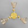 Linda chandelier 3x60W E27 white/gold 60x60x23cm