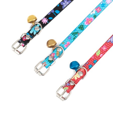 Flower Print embossed collar, 30 x 1 cm, Mix flowers-7