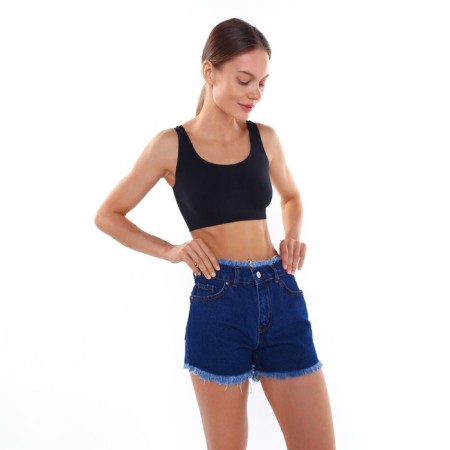Denim shorts, dark blue color, size 44 (38)-2