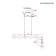 Suspended EVOLUCE lamp. Sle220403-06. Forli. 6x60 watts, E27, 105x40x18 cm, black color, brass