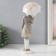 Souvenir Polystone "Hare with an umbrella" 10.5x9x27.5 cm
