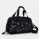 Sports bag with lightning, external pocket, suitcase holder, black color
