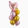 A set of balls "Baby Girl", latex, foil, 10 pcs.