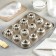 Trio baking uniform, 35 × 26 × 2.5 cm, 12 cells, with anti -stick coating, gold color
