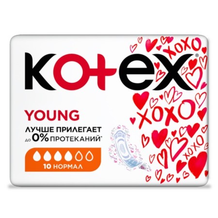 Gaskets "Kotex" Young Normal for girls, 10 pcs/un-1