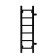 Water towel "Sanprise" Aurora P6, 200x800 mm, side connector., Black matte