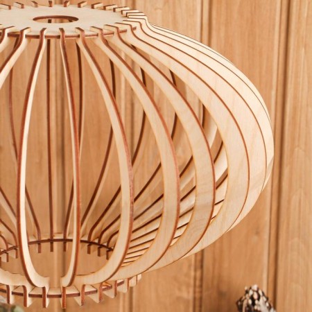 Wooden lampshade "Cloud", D = 35cm-2