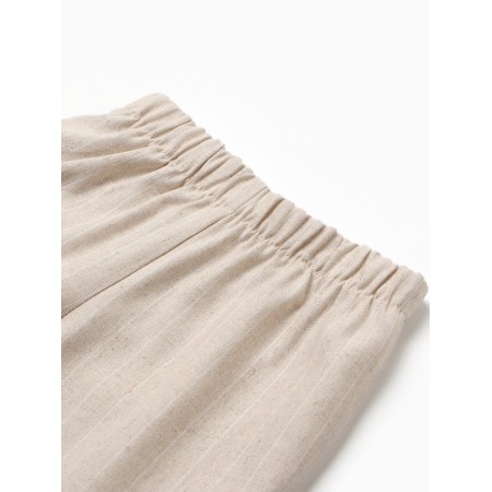 Children's pants minku, beige color, height 80-86 cm-1
