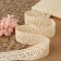 Knitted lace, 37 mm × 10 ± 1 m, beige color