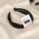 Hair rim "jeannet" braid weaving, 3 cm, black