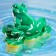 Garden figure "Frog on the jug" 23*35*18 cm f01149