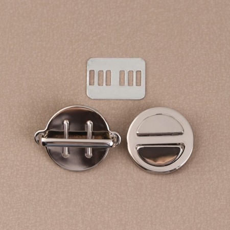Bag -3 × 3 cm fastener, pearl silver color-2
