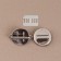 Bag -3 × 3 cm fastener, pearl silver color
