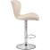 Barrier stool Porch metal/eco -leather, chrome/beige 47x53x89 cm