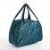 Road bag with a zipper, a suitcase holder, turquoise color