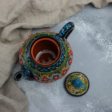 Rishtan ceramics "Samarkand", 1 l, multi -colored mix-5