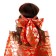 Carnival set: scarf, kokoshnik, gold on red