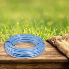 Artificial Smooth rattan 7 mm 100 m half a pipe (blue mother of pearl)