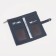 Women's wallet on the button, blue color