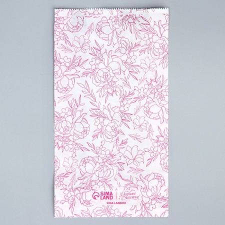 Package package, packaging, white, “flowers” ​​20 x 11 x 4 cm without a window-3