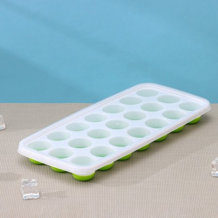 Form for ice and chocolate with a lid of a share, 26 × 12 × 2.5 cm, 21 cells (3 × 3 × 2 cm), color mix-1