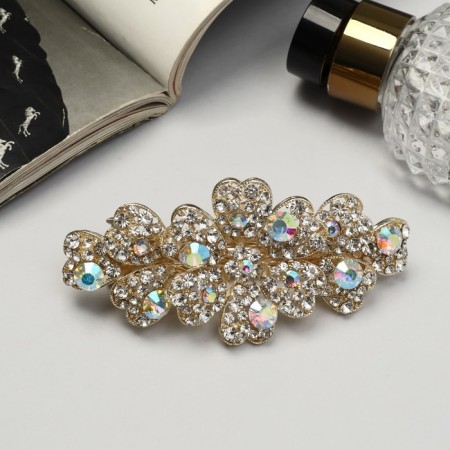 Hair hair clip "Tiana" Flower, 9.5 cm, silver