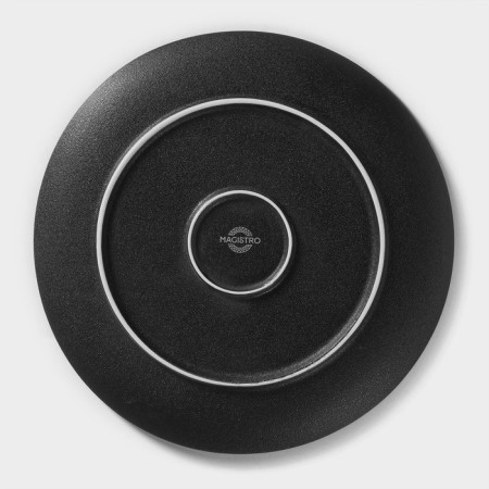 Porcelain plate Magistro line, d = 26.5 cm, black color-3