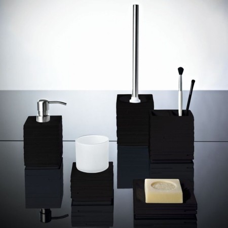 Soap dish Brick, black color-1