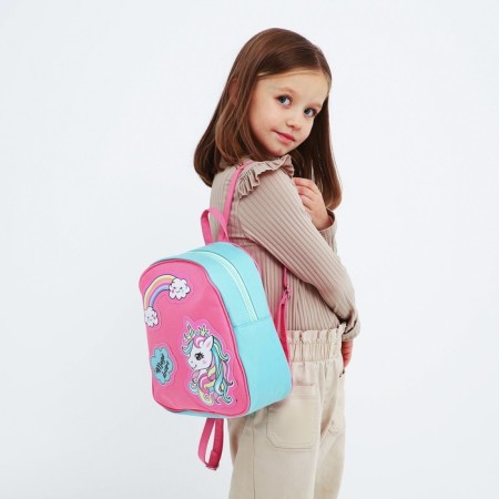 Youth backpack on lightning, mint/pink color-9