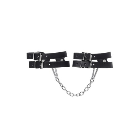 OCHOV Pecado BDSM, two straps, genuine leather, black-2