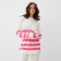 Jumper Female Minaku: Casual Collection Ecrew/Fuchsia color, size 42