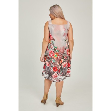 Sarafan female, size 54, gray color-4