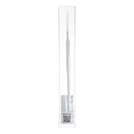 RUBLOFF brush from snow-white synthetics series White Liner No. 1, short white handle, Soft-Touch clip covering-3