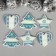 Decor for the creativity of wood, felt "New Year" set of 6 pcs 4.2x4.2 cm