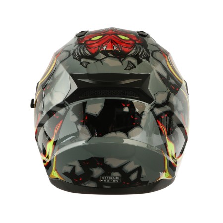 The helmet integral with two visors, size XS (53-54), BLD-M67E model, black and yellow-7